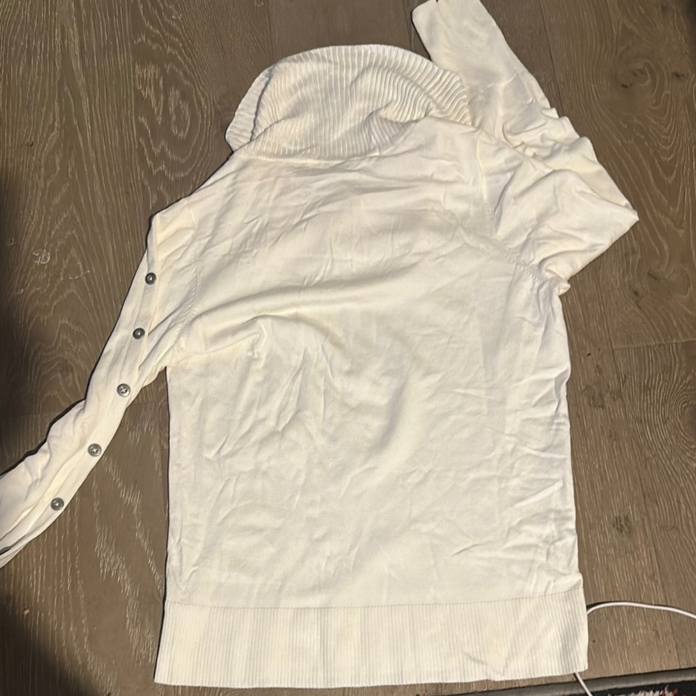 NWT White House Black Market Cream Cowl Neck Sweater Size XL - Picture 8 of 11